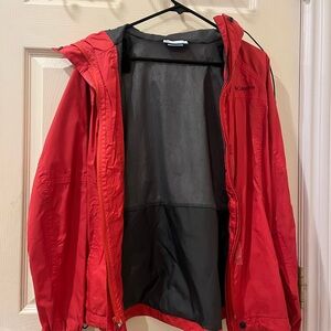 Columbia Men's Vibrant Red Raincoat